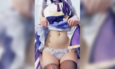 Gadis Weibo @福吉@梦白香&kemanisan&sedikit gigitan pic muda COS diukir jelas