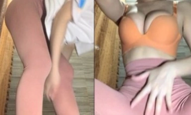 【健身教練雲妹妹】，健身房換衣間，外面人聲不斷，極品女神胴體滿分，挑逗發騷不斷