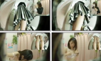 [갈아입을 옷 TP] 역 밖에서 갈아입을 옷 더블 렌즈 새로운 , 그리고 작은 봄 색의 란제리 가게의 세 가지 좋은 가치에 온 젊은 아가씨 6 화 [HD 워터리스 버전]-3