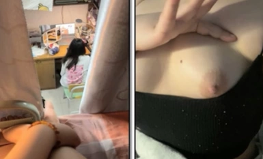 [Ang saya ng mga dormitoryo sa kolehiyo], nakaka-engganyong pamboboso ng mga babaeng mag-aaral sa kolehiyo, ang pinakamagandang pink na puki, magagandang diyalogo, mahusay na mga gawain sa masturbesyon 1