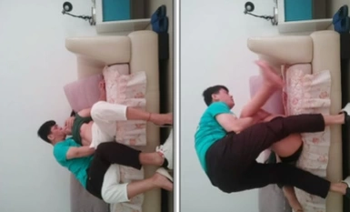 愛、物語]オンラインデート新人、38歳の良い家族3日間、現在に実行するために、耐久性のあるファックヤリマン2番目のショットは、フル出力脚をつかんだ