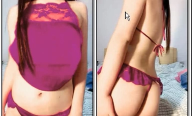 หญิงสาวที่ดูบริสุทธิ์ด้วยชุดนอนสีแดงเซ็กซี่และสายรัดหน้าท้อง นางแบบเปลือย เครื่องสั่นแบบโคลสอัพ หีสีชมพูสุดพิเศษและต้นฉบับ และน้ำสีขาวมากมายเมื่อถูกกระตุ้น