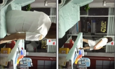 Ekspres Filem Baharu "Pusat Kesihatan Kampung Bandar" Pemiliknya memakai pakaian seragam dan berstokin serta menari di hadapan kedai untuk memikat orang yang lalu-lalang datang ke kedai untuk mengurut dan melakukan hubungan seks