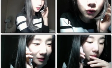 韓國清純系高顔值女神級美女果聊,難得一見的三點全漏