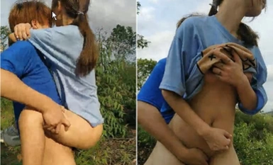 Ang masiglang lalaki at babae ng Guangxi ay nakikipagtalik sa labas, ang pinakamagandang OO na mukha ng sanggol na babae, malinis na ahit ang kanyang puke, nakakapanabik sa sikat ng araw