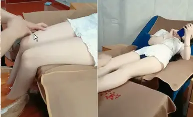 說話有點大舌頭美少婦SPA會所私處保養,勾引技師大哥,摸沒壹會就艹上了