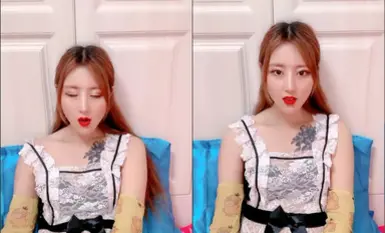 女僕裝網紅女神！情趣椅子砲友下面舔逼！深喉吸吮大屌，懟著微毛肥穴抽插，騎乘位夾的很緊