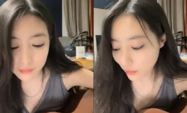 天啦噜！这么漂亮的才女也下海了，女神声音好甜美，一双美腿搭配黑丝，【弹吉他清唱】 (1)