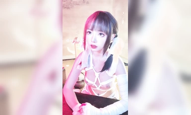 高端ACG業界女神爆機少女▌喵小吉▌三點全露《忍法貼》滿滿正能量 凸激櫻桃鮮嫩白虎 (2)