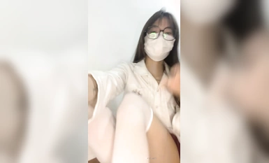 【少女和貓】學妹還貸偷偷播~!美乳長腿~自慰~流白漿 ~ (7)