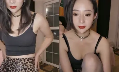 濃妝妖艷美禦姐！氣質超棒！豹紋包臀裙灰絲，情趣裝撥開內褲掰穴，沙發上騎乘位，爆操無毛騷逼