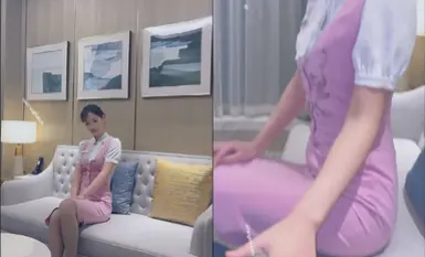 _秀人极品嫩模『唐安琪』最美空姐降临『吉祥航空』闪现露点 第一人称享受安琪 高清1080P版