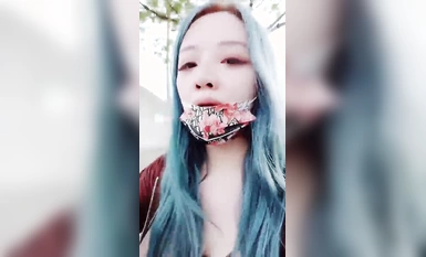 대담하고 대담한 대만 소녀 ~ [슈퍼 핫 네티즌 샤오지에] 행인들을 유혹하는 야외 다양한 노출 ~ (2)