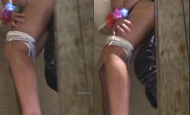 賓館偷窺一對小情侶進女廁就知道有好戲了