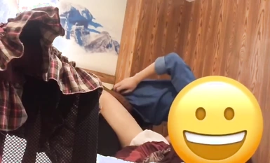 "If you lose, you don't do it" funny dialogues The rogues forced the cute and pretty girl who has a little bit of secret conversation down, stripped her naked and snapped her while fucking and chatting without water.