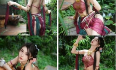 百万超美网红『余多多』最新写真私拍 尤物般的极品女神 妲己的古风诱惑力 黑丝高跟乳液诱惑