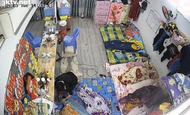 私房最新流出2023 黑客破解攝像頭偷拍 多場合家庭宿舍廁所更衣洗澡 (4)