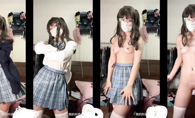 青春無敵 推特人氣極品蘿莉可甜可鹽百變舞姬【嗨醬】高價定製完結，裸舞、懟臉紫薇⭐視覺沖擊 (23)