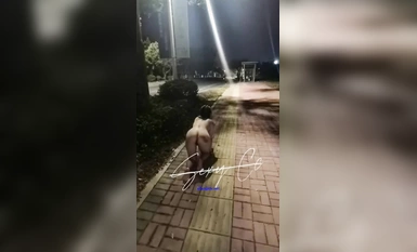 騷貨母狗『西西』最新收費電報私拍 夜晚街道全裸行走淫亂群P (1)