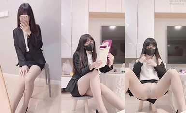 [무더운 안경 소녀 - 다양한 자기 침투 (11)