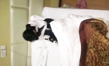 High school senior girl owes school loans and can't pay them back, forced to use her body in a hotel to pay off her debt.