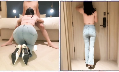 ⭐牛仔褲女神⭐國產罕見的牛仔女神！綠帽偷情流出，玉一般的身體太美了！勁爆完美身材 美乳嫩穴操到腿軟