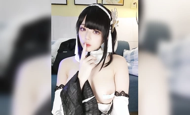 Jiuyan & Heytea Bời lời Cube Azur Lane Zhenhai Đôi trắng và đen (4)