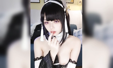 Jiuyan & Heytea Bời lời Cube Azur Lane Zhenhai Đôi trắng và đen (2)