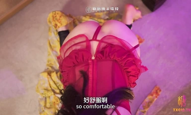 ✿Royal Sister Goddess✿ 최신 최고 트위터 인터넷 연예인 미인 여신 ▌하시모토 가나▌외로운 기념일 열정적인 밤 노란색 티셔츠 하이힐 스타킹 Footjob Fucked 여신 마사히로 엉덩이