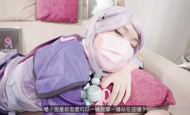 ผู้มีชื่อเสียงทางอินเทอร์เน็ตคุณภาพสูง @ เพื่อนที่ดีที่สุดของน้องสาวตุ๊กตาเทพธิดาชื่อดัง "Ma Su'er" คอลเลกชัน COS Genshen Qiqi