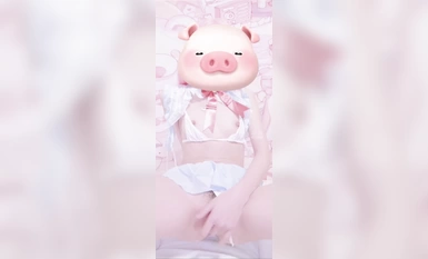 Gadis sekolah comel cos video melancap