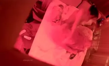 一對夫婦帶著兩個娃，趁兩個娃睡著的空隙，忍不住做愛