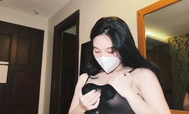 섹시 블랙 실크 에로 란제리 미녀 [Miuzxc] 먹는 수탉 튀어 나오는 자세 라이딩 풀 오토 후방 진입 전복 뚱뚱한 부드러운 촬영 안에 콘돔없이 찌르기