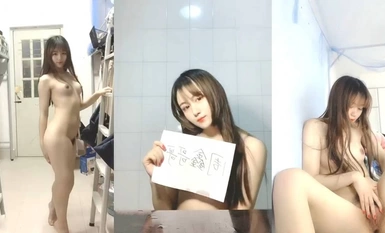 舉牌圈 反差婊露臉小姐姐考研美女，幾位土豪合資定製私拍，宿舍搔首弄姿滿嘴騷話自摸私密處展示(1)