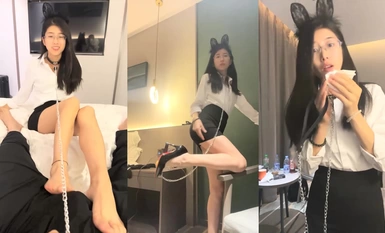 Vớ chân dài và đeo kính, em gái quyến rũ Diandian 520 Bộ sưu tập 20 giờ (8)