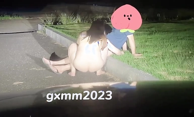 뚱뚱한 엉덩이 콘트라스트 암캐 팅 [Gxmm] 최신 헤비 스트리밍 다양한 야외 노출 와일드 배틀 치팅 섹시 내부 촬영 (5)