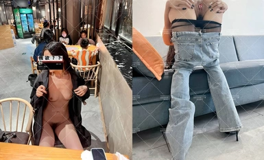 극도로 긴 다리 슬림 바디 음모 괴롭힘 아내 [황금 비서] 복지 2, 공원 슈퍼마켓 여러 사람들이 소변 팝 자위의 방출 노출 앞에서 꽤 즐거움 (4)