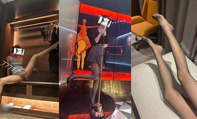 推特大網紅！頂級大長腿御姐【Susie_7777】史上最誇張的噴水，滋滋水量大的像水龍頭！170CM九頭身 一雙修長的美腿絲襪（1）