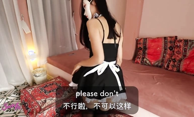極品長腿美翹臀學姐〖sadmiss〗可愛小女僕性感小肛門里戴著是什麼呀，漂亮小姐姐私下極度反差
