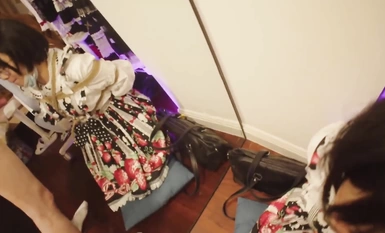 眼鏡蘿莉美眉【jk_0571】吃雞啪啪 啊啊不要太深了 白絲襪蘿莉裙被綁著無套輸出 稀毛小穴粉嫩