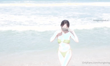 火爆網紅玩偶姐姐『HongKongDoll』2023-10-30 鄉下海灘玩耍篇 2K原版