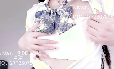 Dot Dot JK white silk plaid skirt (2)