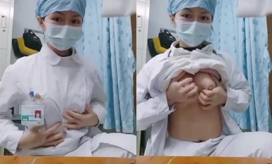 The slutty little nurse at the hospital.