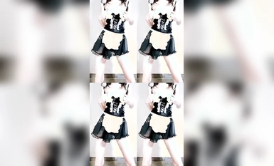 Mina-senpai (ซอสไวน์เล็กน้อย) สาวใช้ถุงเท้าดำ