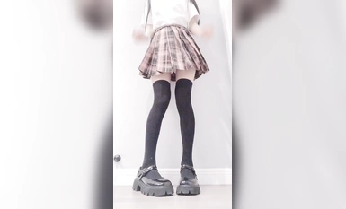 cuteli520 - JKブラックニーハイソックス