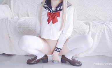 米胡桃(meehutao) 白絲水手服