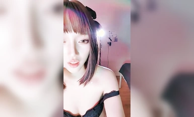 짧은 머리 귀여운 메쉬 얼굴 여신 딩코프 (1)