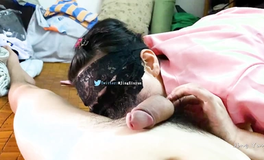 Pステーション女性セックスの専門家、極端なコントラストハラスメント妻[ジンユン]ロック解除プライベート撮影、柔軟な長い舌セクシーな若い女性のトップオーラルセックスサービス、ポッピング全自動精子プレス (1)