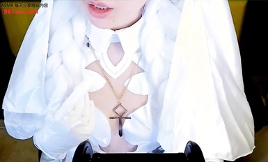 aki Qiu Shui 20231225 Pasko nun video_white hissing ice cream_kqy_哧哧哧哧