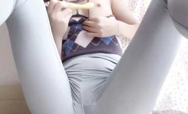 Ginger print sweater yoga pants